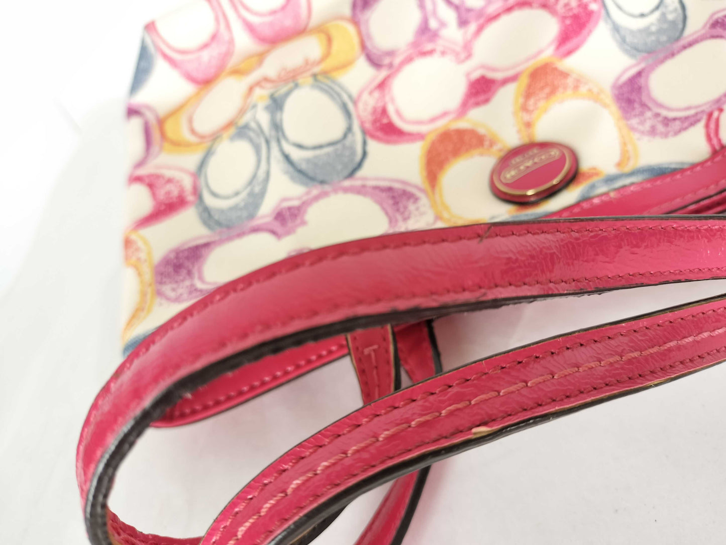 COACH COACH handbag pink floral print handbag