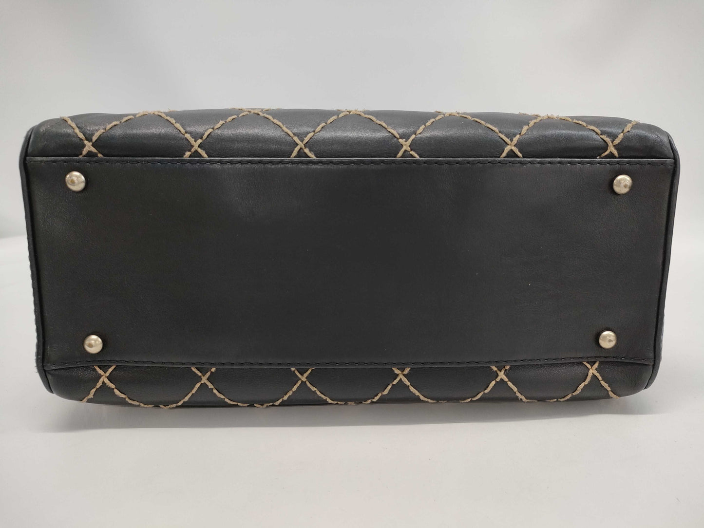 CHANEL Wild Stitch Coco Mark Boston Bag with Seal, Card, and Pouch