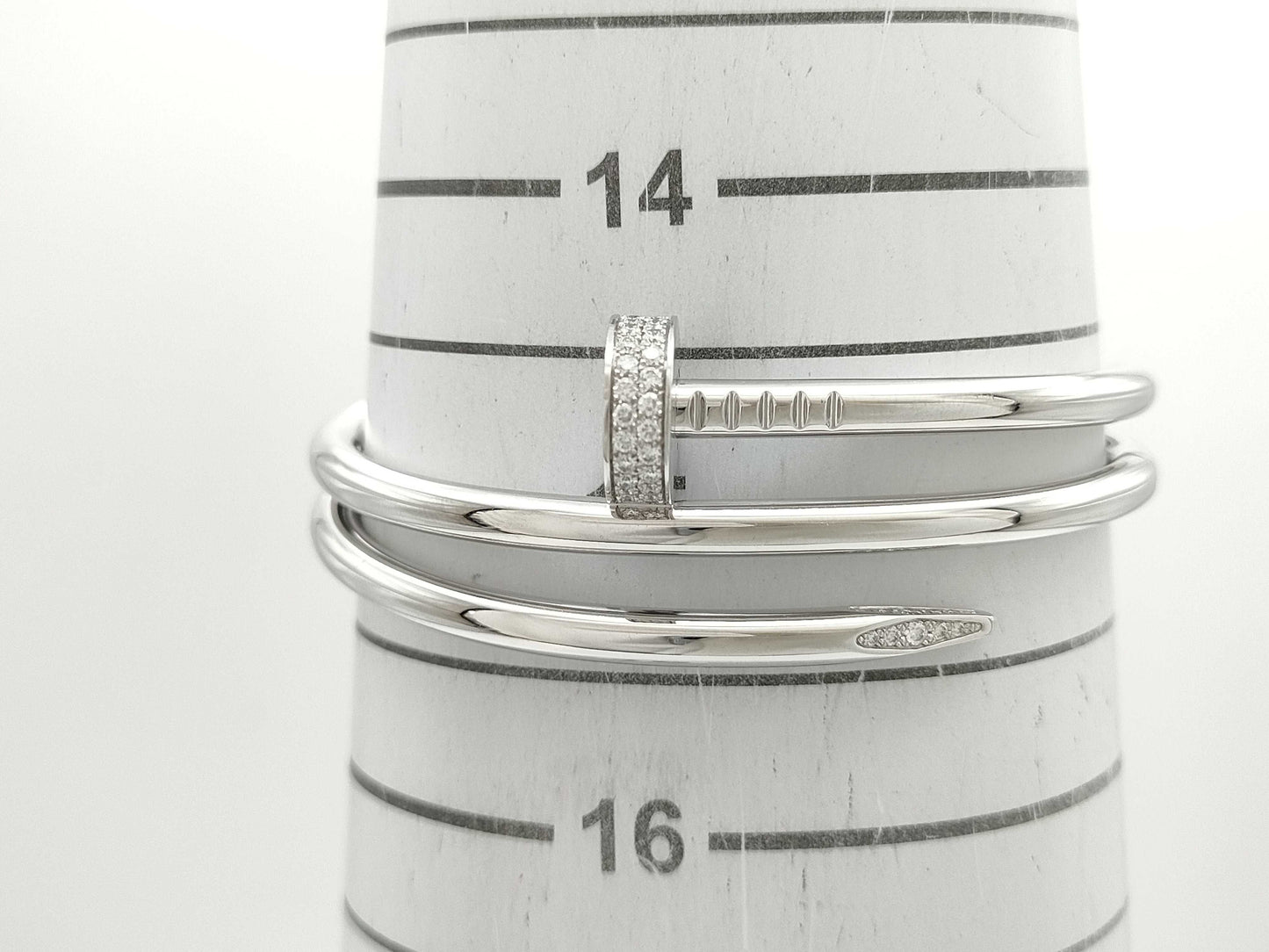 Cartier Juste un Clou #15 Diamond WG Au750 55.2g Bracelet/Bangle
