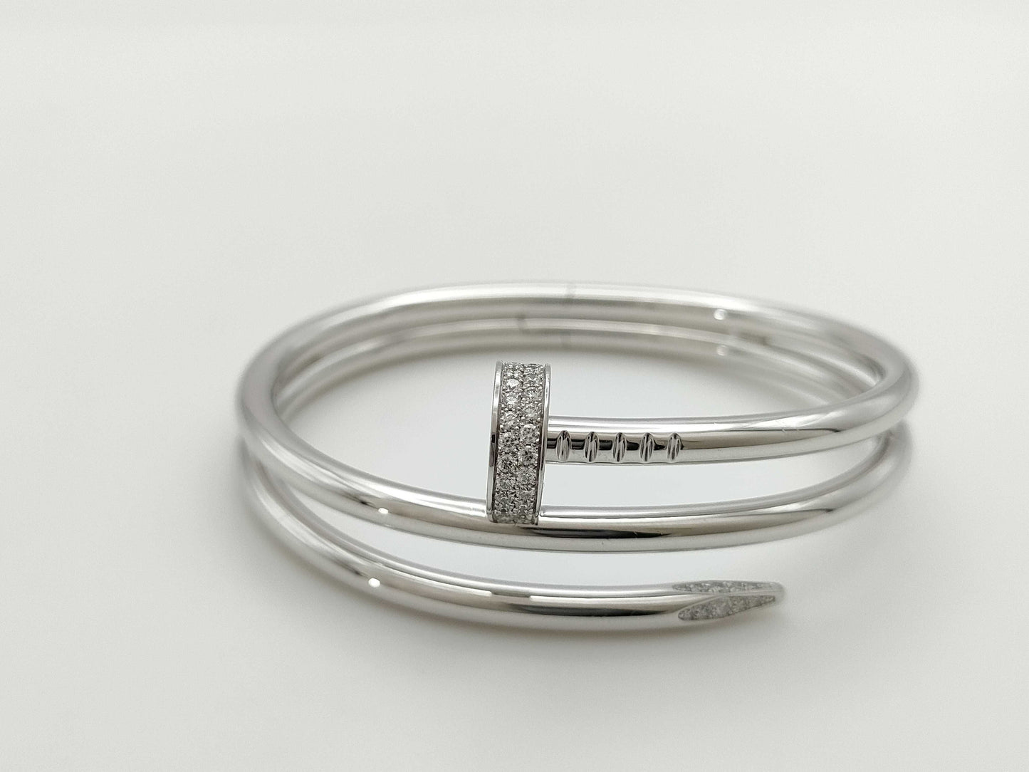 Cartier Juste un Clou #15 Diamond WG Au750 55.2g Bracelet/Bangle