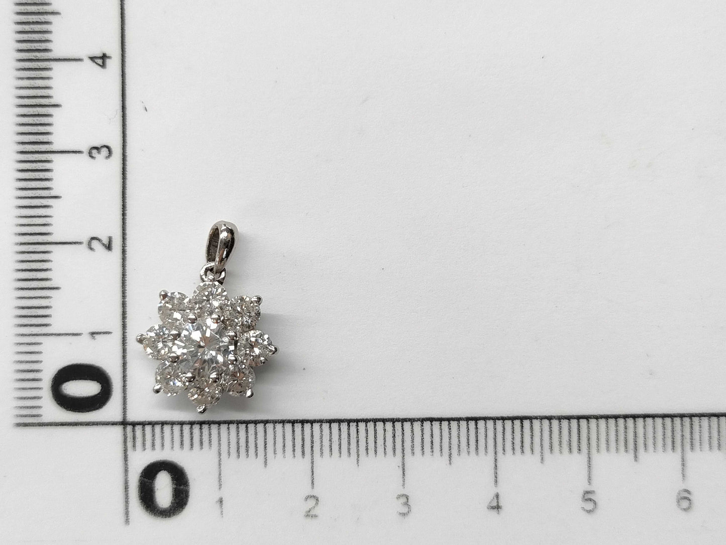 D 0.76ct FD 1.34ct PT900 3.6g Pendant Top