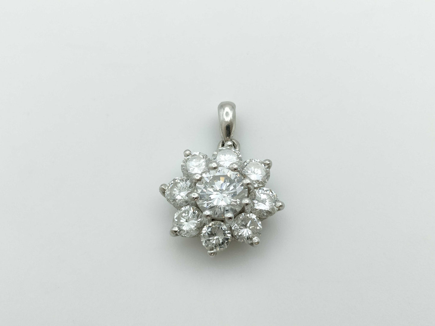 D 0.76ct FD 1.34ct PT900 3.6g Pendant Top