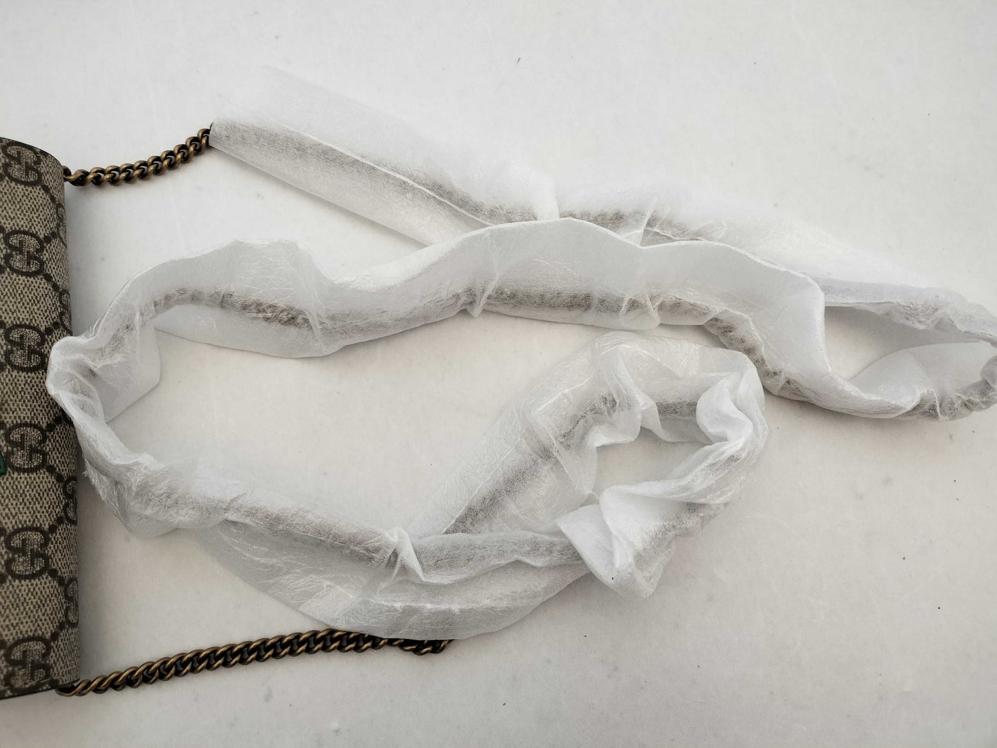 GUCCI Unused Chain Shoulder Bag with Cherry Pattern