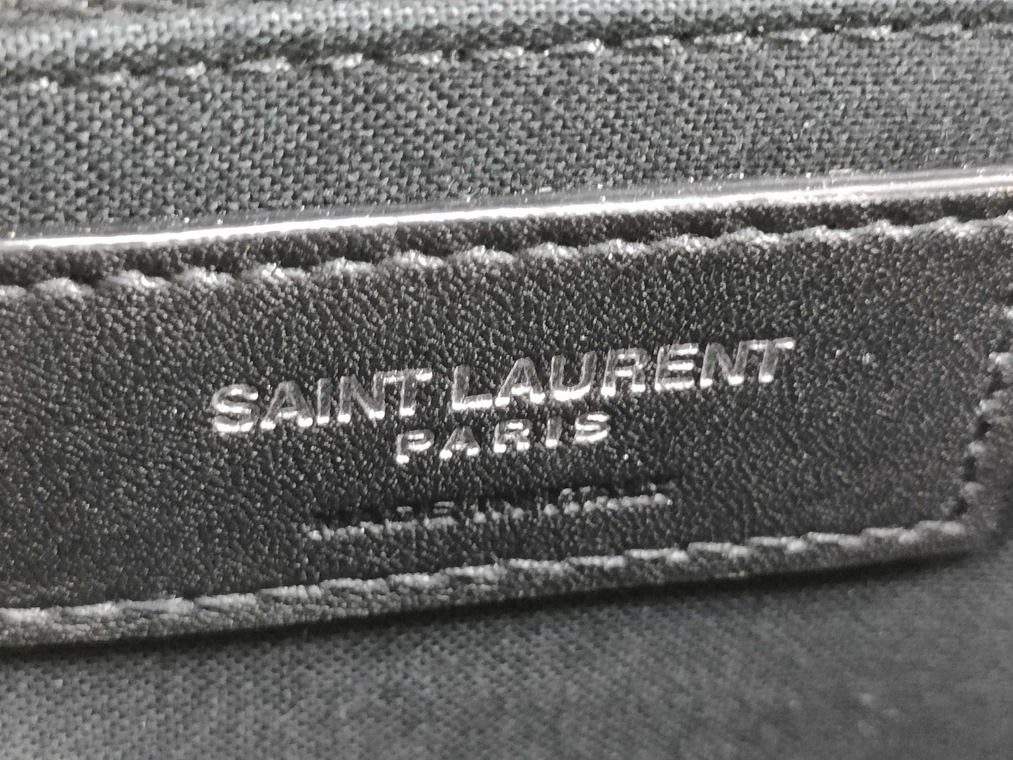 SAINT LAURENT Unused Raffia Shoulder Bag