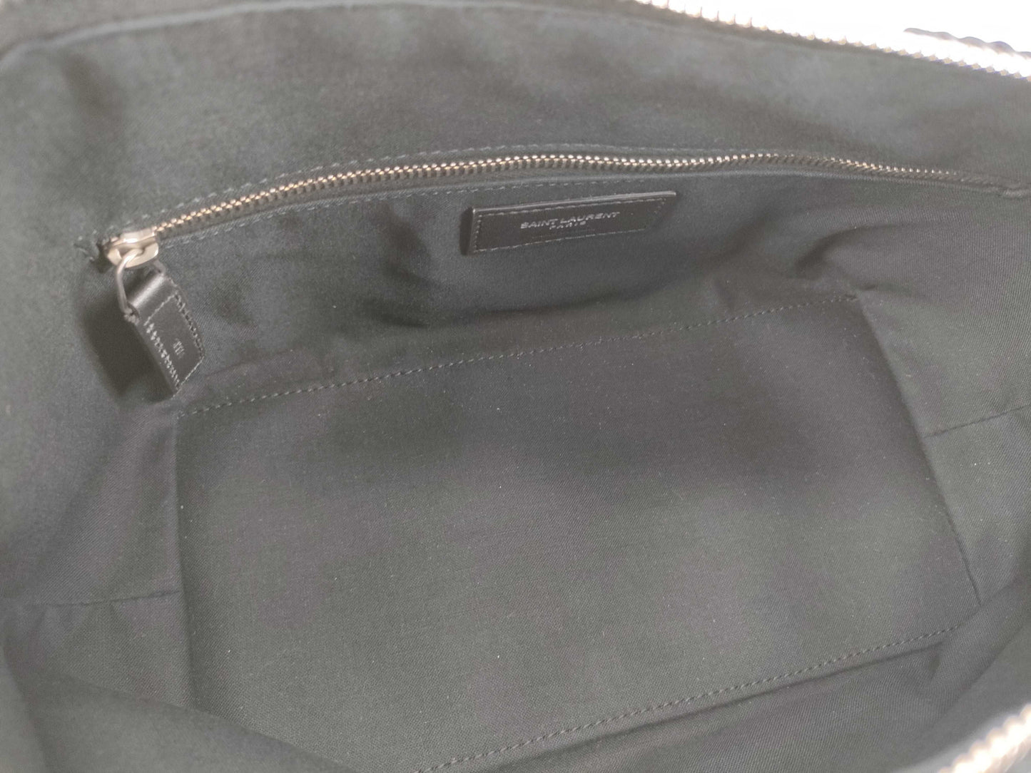SAINT LAURENT Unused Raffia Shoulder Bag