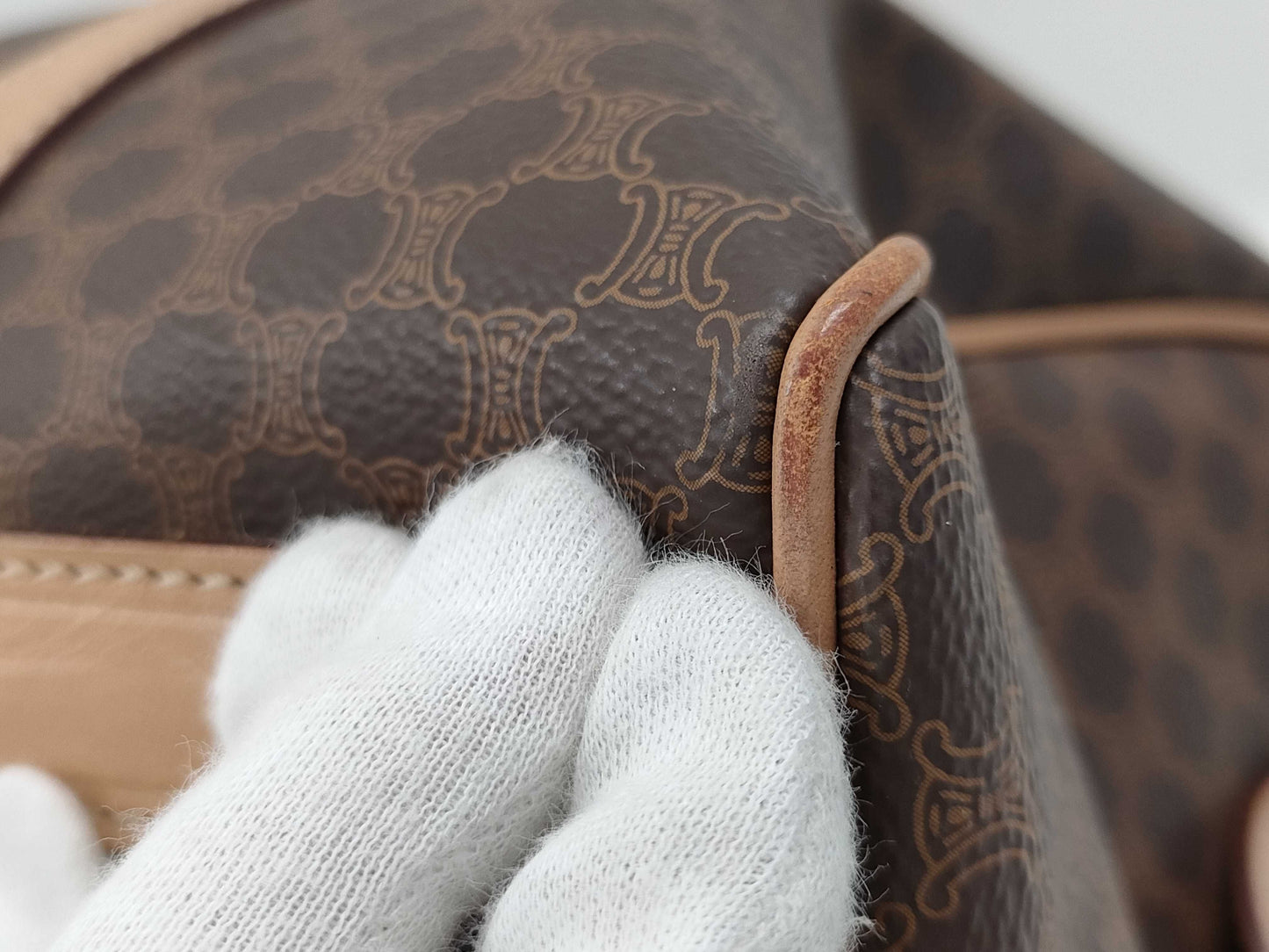 CELINE Triomphe Macadam Boston Bag