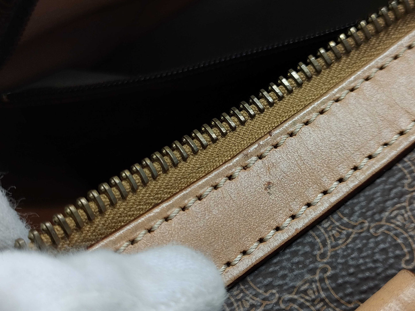 CELINE Triomphe Macadam Boston Bag