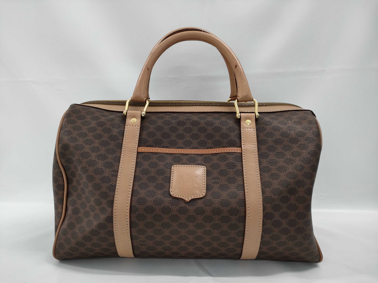 CELINE Triomphe Macadam Boston Bag