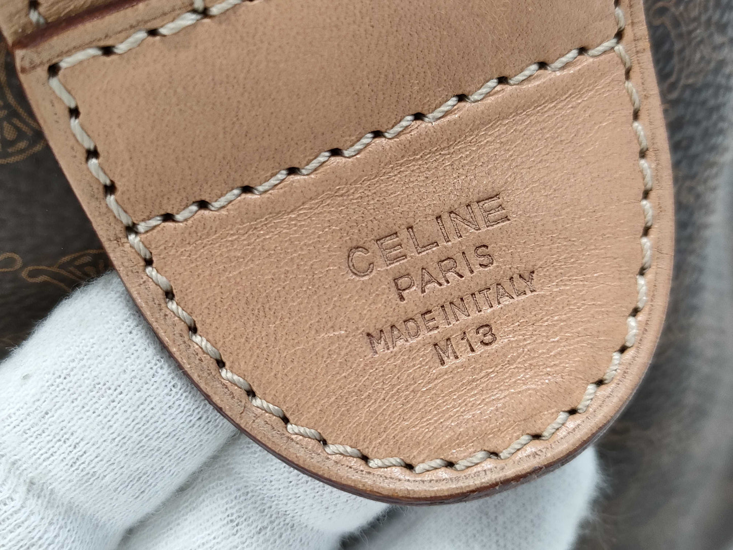 CELINE Triomphe Macadam Boston Bag
