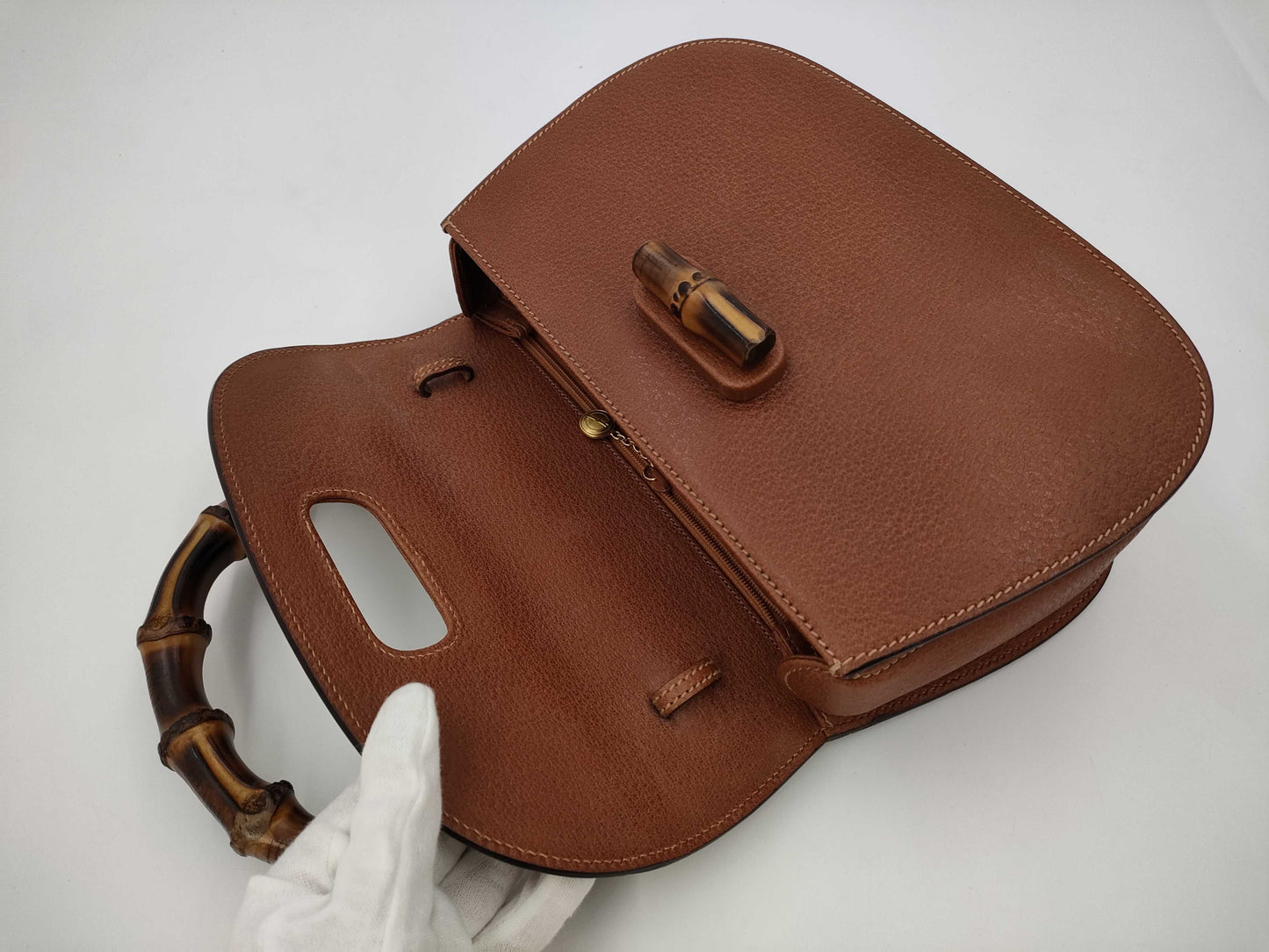 GUCCI Bamboo Shoulder Bag Leather Shoulder Bag