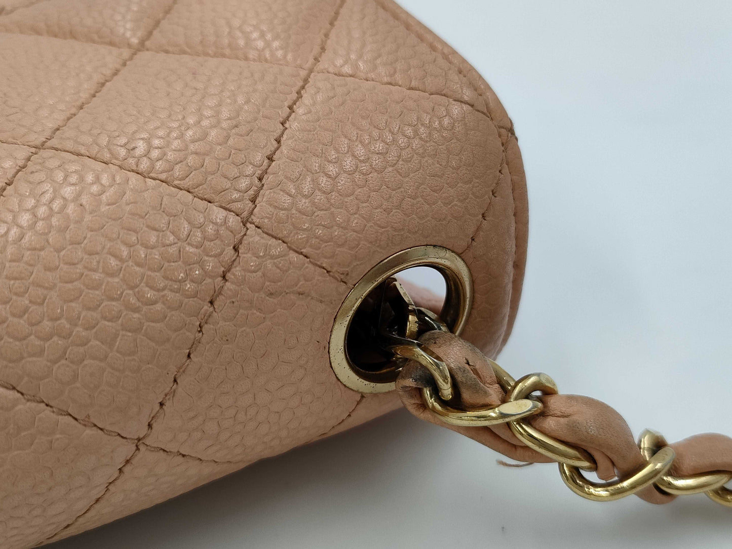 CHANEL Matelasse Chain Shoulder Bag Caviar Skin Shoulder Bag