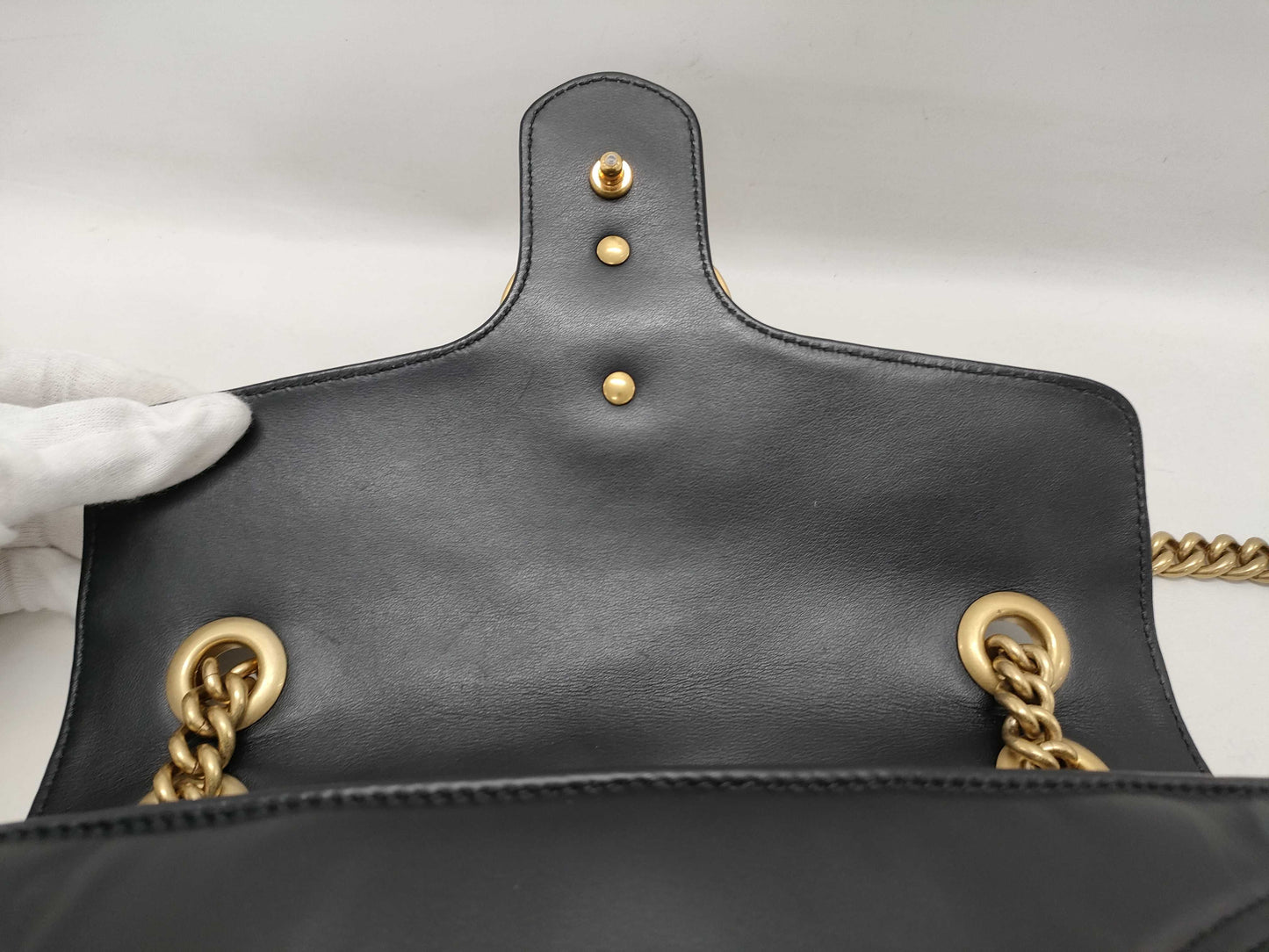 GUCCI GG Marmont Shoulder Bag 443497 Black