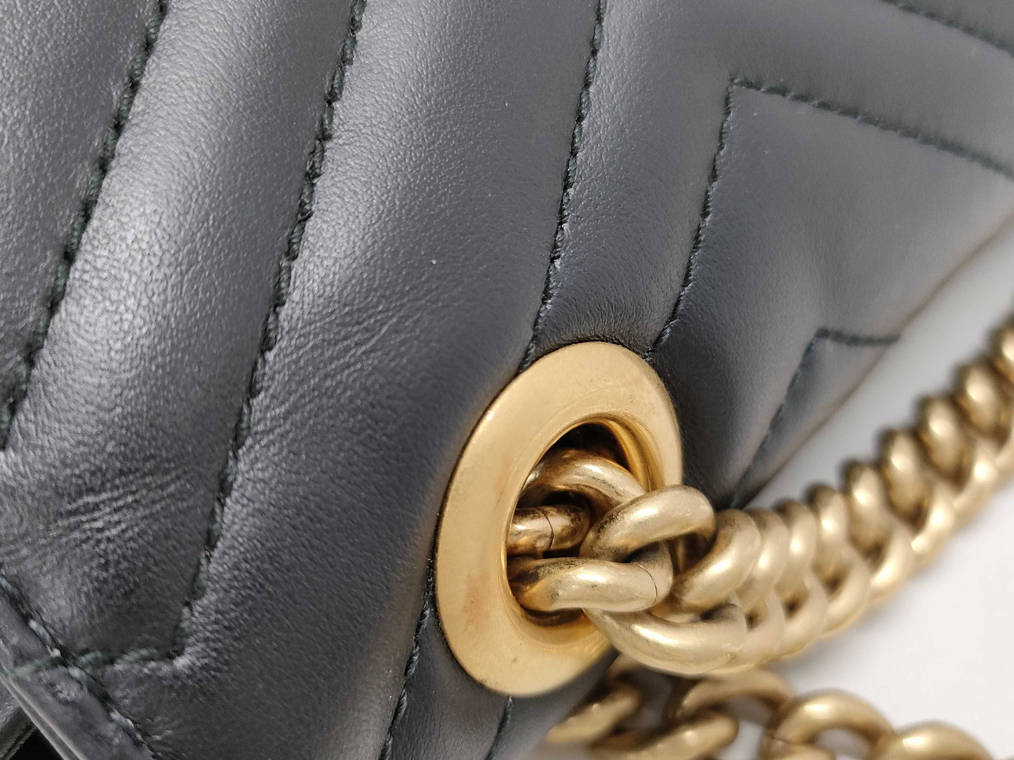 GUCCI GG Marmont Shoulder Bag 443497 Black