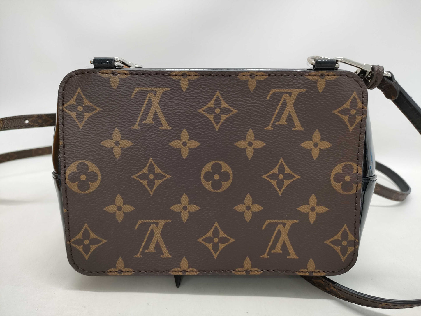 LOUIS VUITTON Vernis x Monogram Hot Springs M55769 SR0280 Black x Brown RFID Enabled Backpack