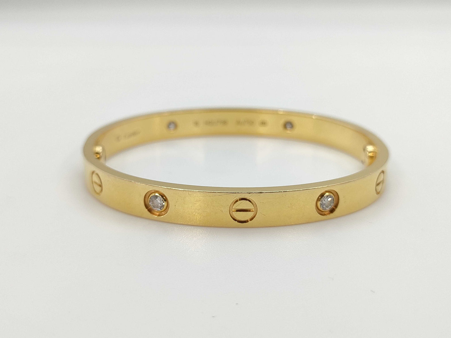 Cartier New Love Bracelet #16 4PD YG Au750 30.4g Bracelet/Bangle