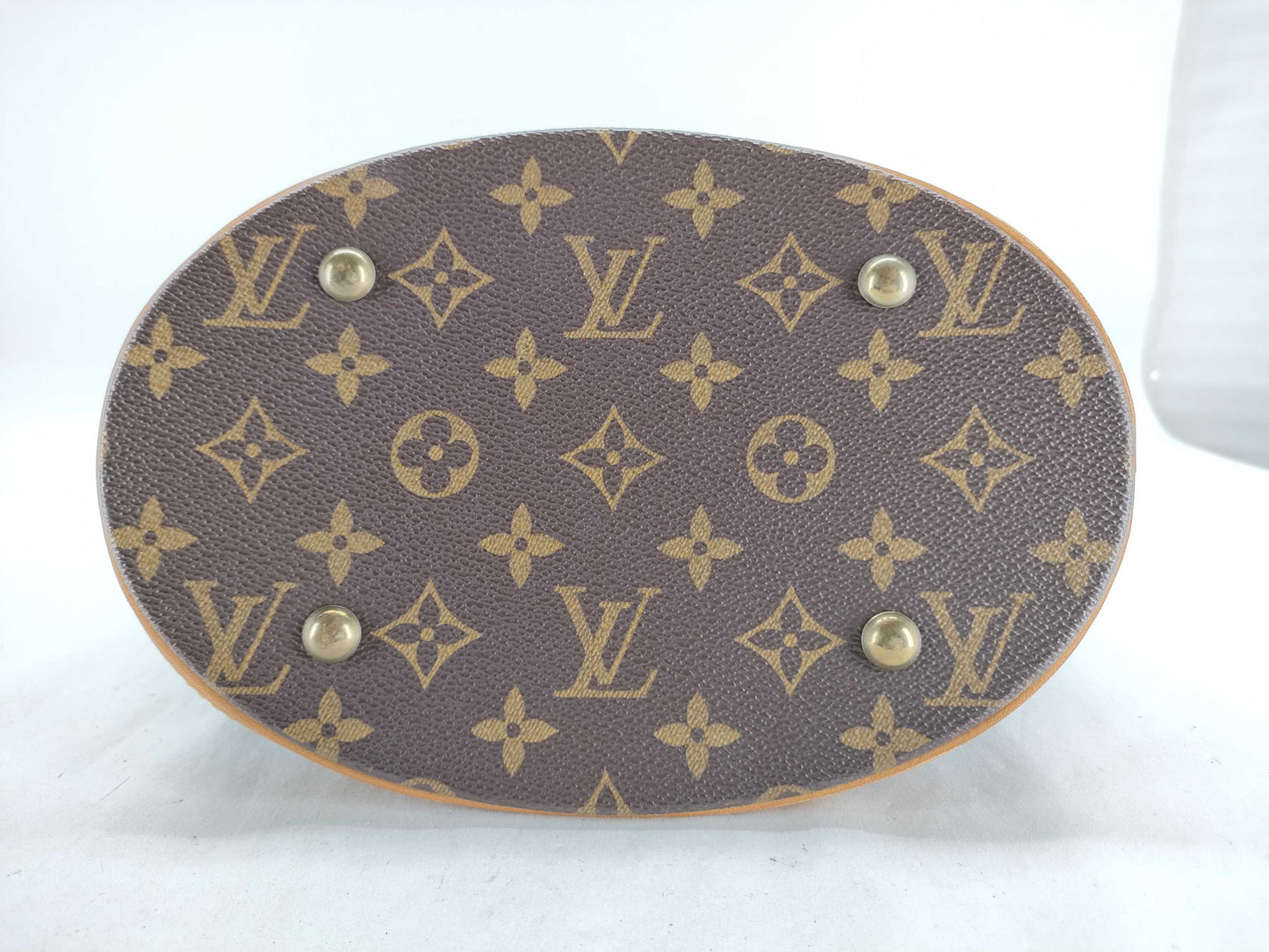 LOUIS VUITTON RFID Unverified VI0060 Monogram Louis Vuitton Monogram Bucket PM M42238 Tote Bag
