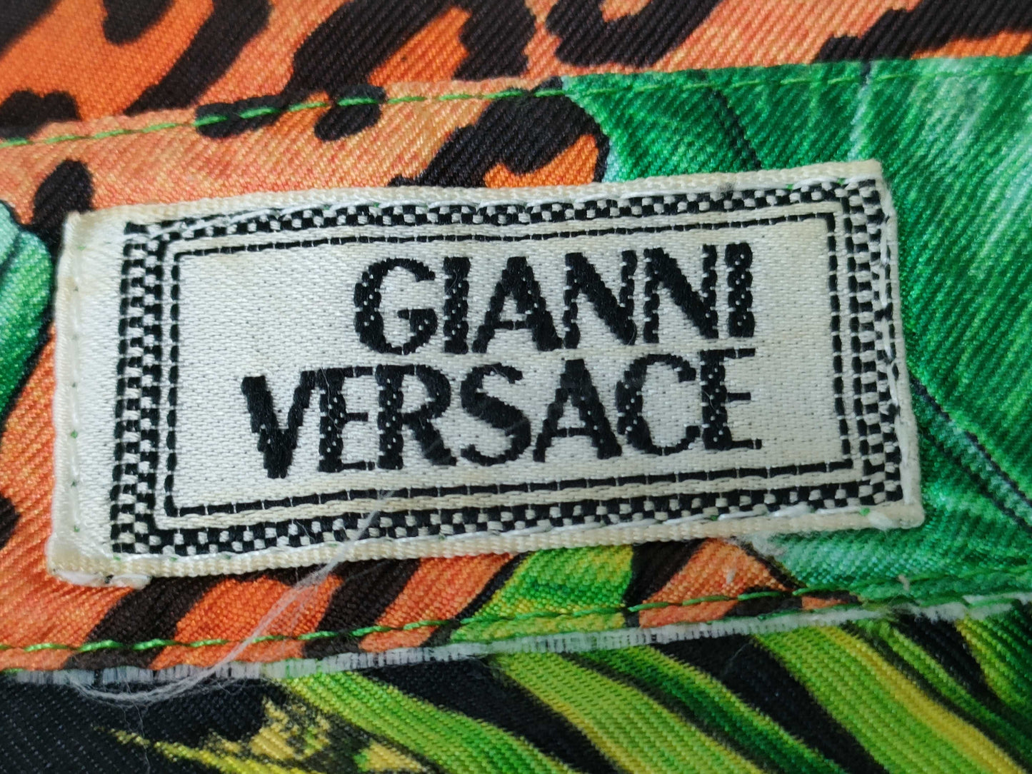 VERSACE Vintage Tarzan Jungle Print Silk Shirt