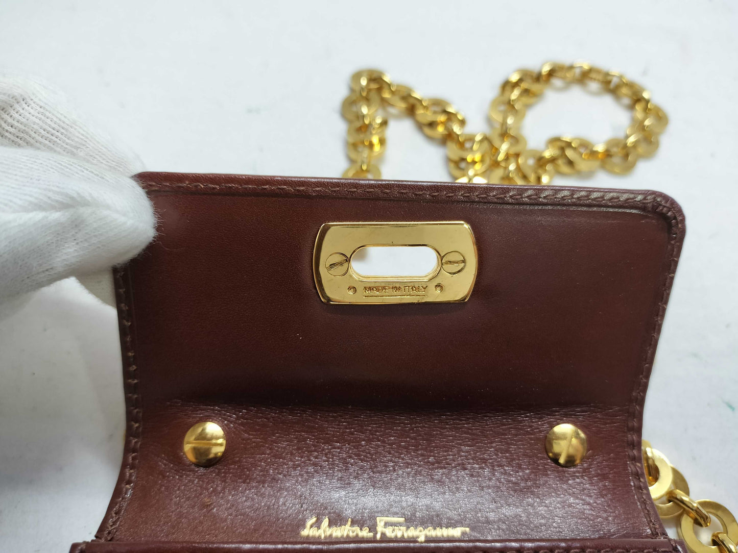 Salvatore Ferragamo Gancini Chain Shoulder Bag