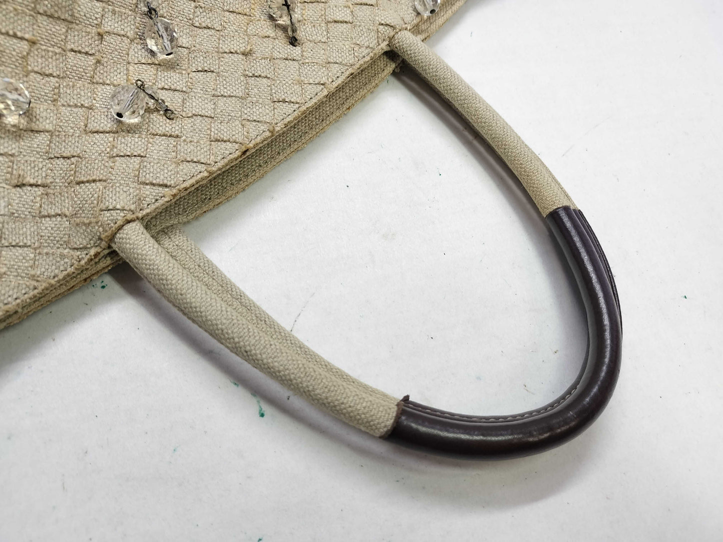 BOTTEGA VENETA Intrecciato Canvas Tote Bag with Beads