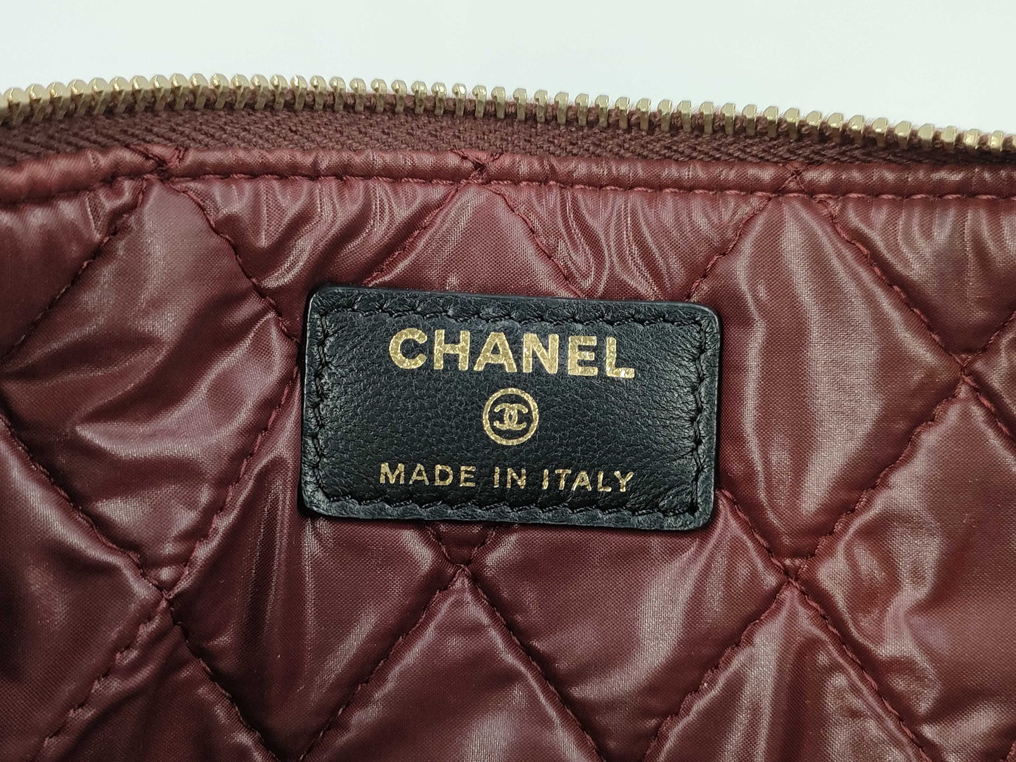 CHANEL Matelasse Clutch Bag, Lambskin, Black, 20s, Pouch