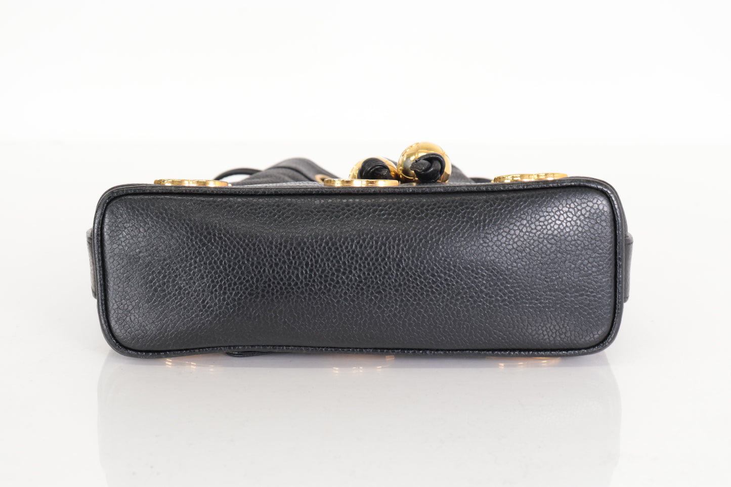 CHANEL Triple Coco Caviar Drawstring Chain Shoulder Bag, No. 3