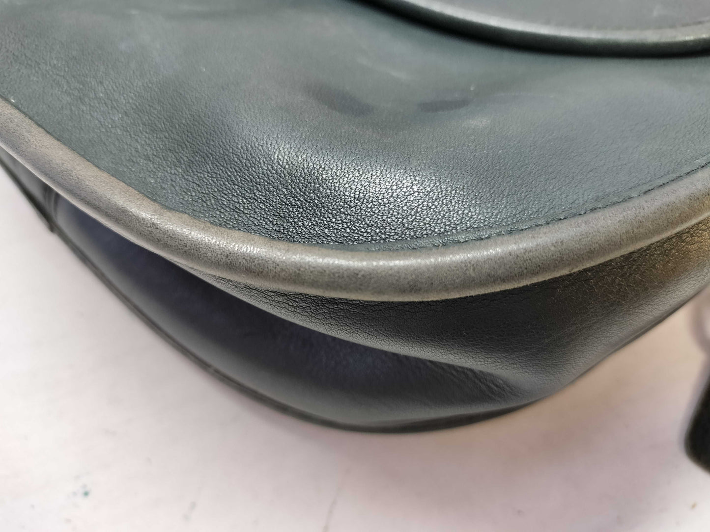 COACH Old Leather 2-Way Handbag Dark Green