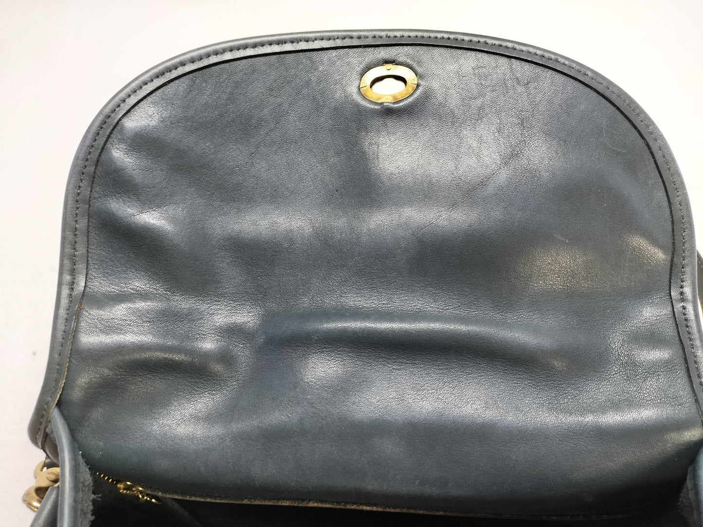 COACH Old Leather 2-Way Handbag Dark Green