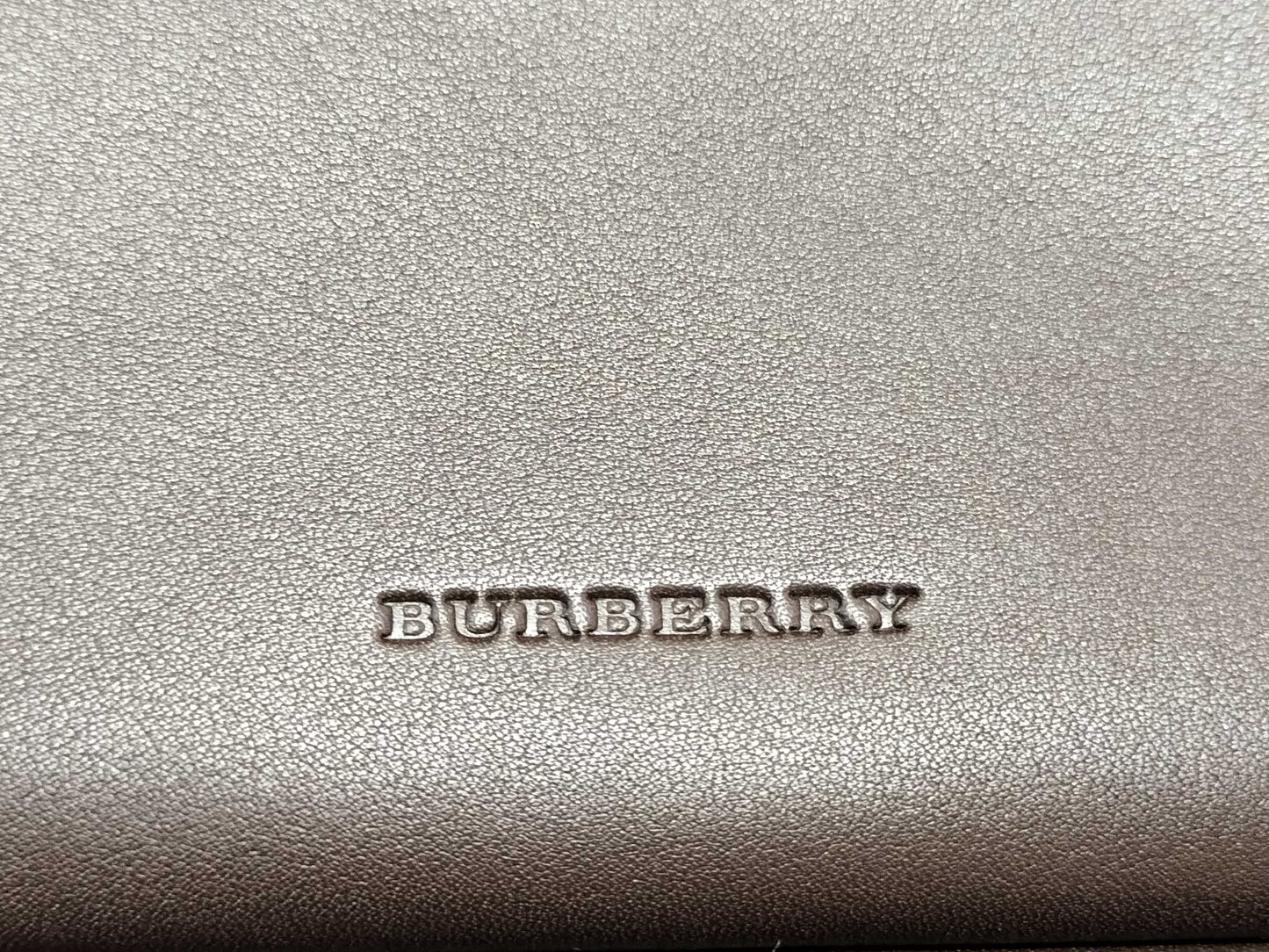 BURBERRY Leather Handbag with Checked Interior