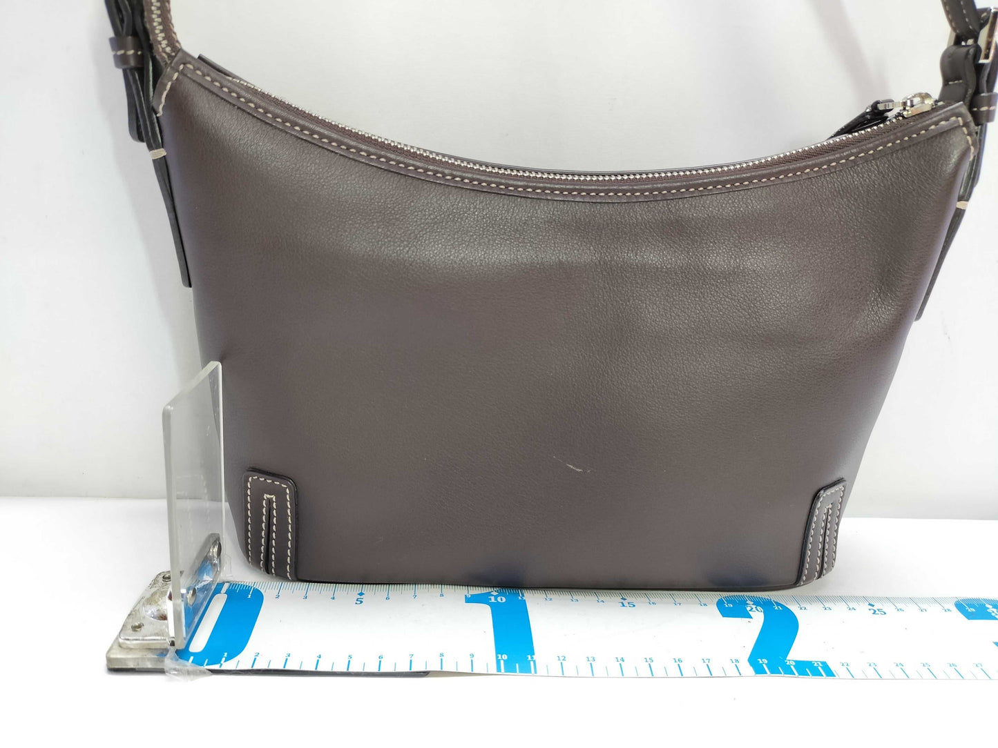 BURBERRY Leather Handbag with Checked Interior