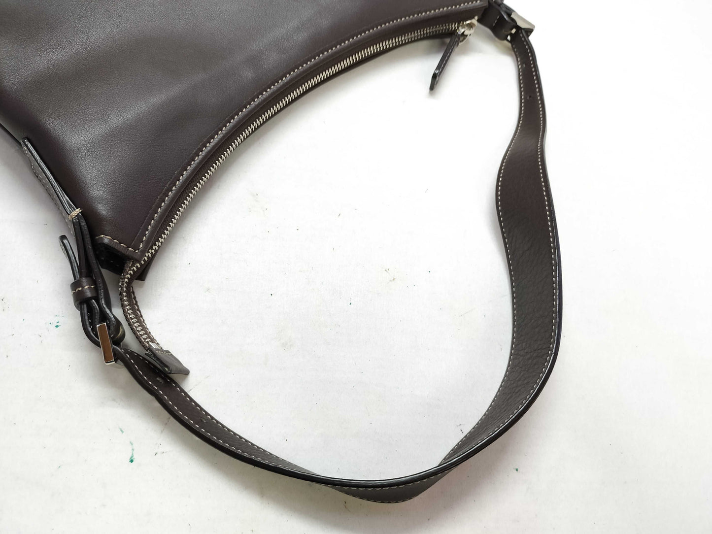BURBERRY Leather Handbag with Checked Interior