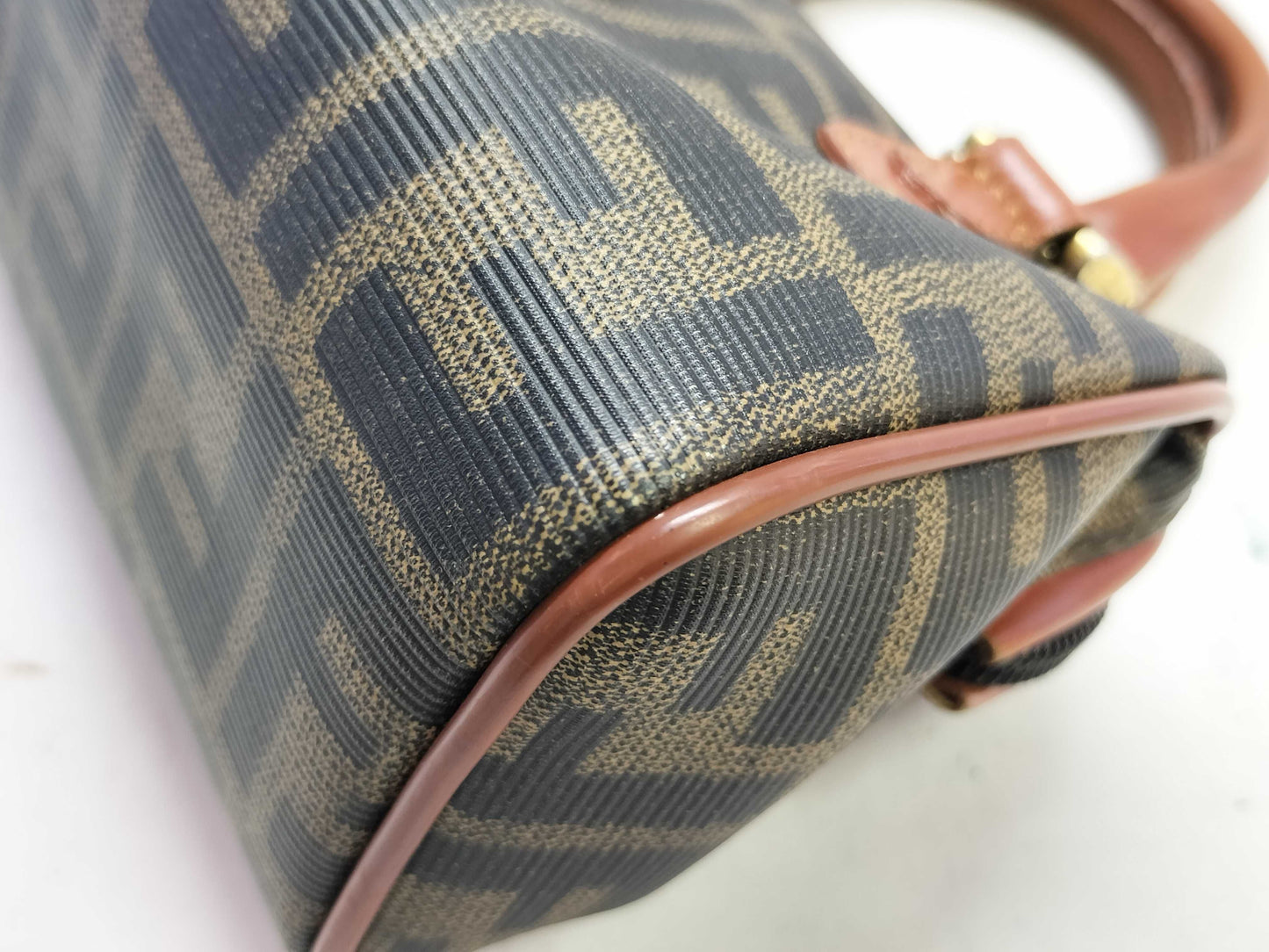 FENDI Zucca pattern mini Boston bag Zucca mini bag bag