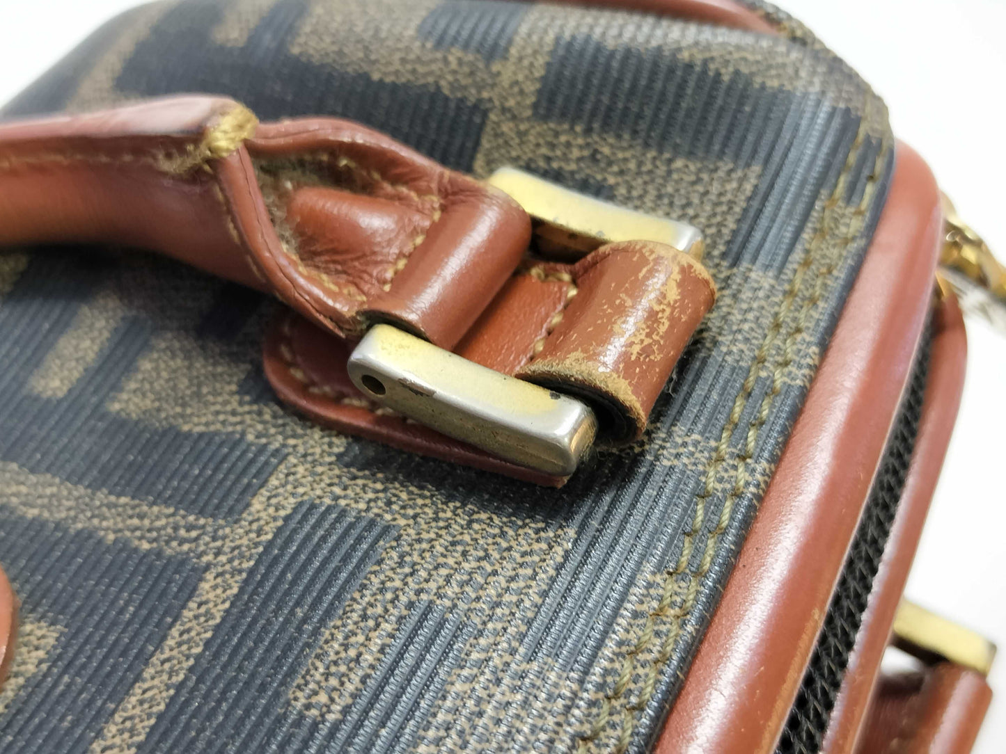 FENDI Zucca pattern mini Boston bag Zucca mini bag bag