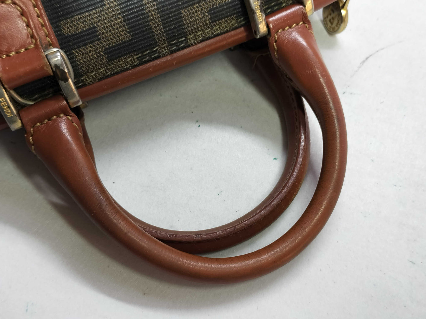 FENDI Zucca pattern mini Boston bag Zucca mini bag bag