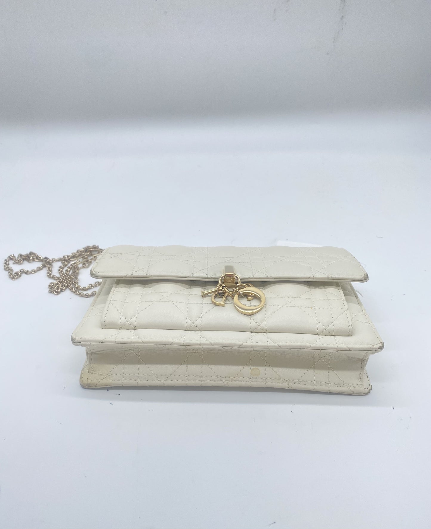 Dior Christian Dior Cannage Everyday Leather Chain Wallet Shoulder Bag