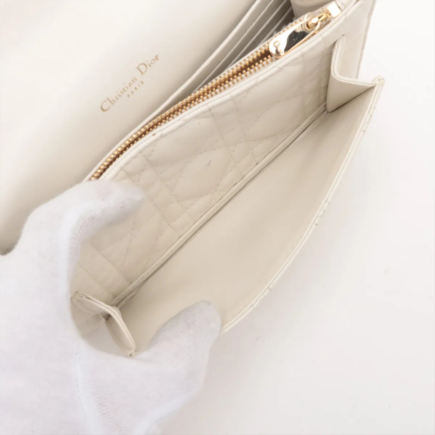 Dior Christian Dior Cannage Everyday Leather Chain Wallet Shoulder Bag
