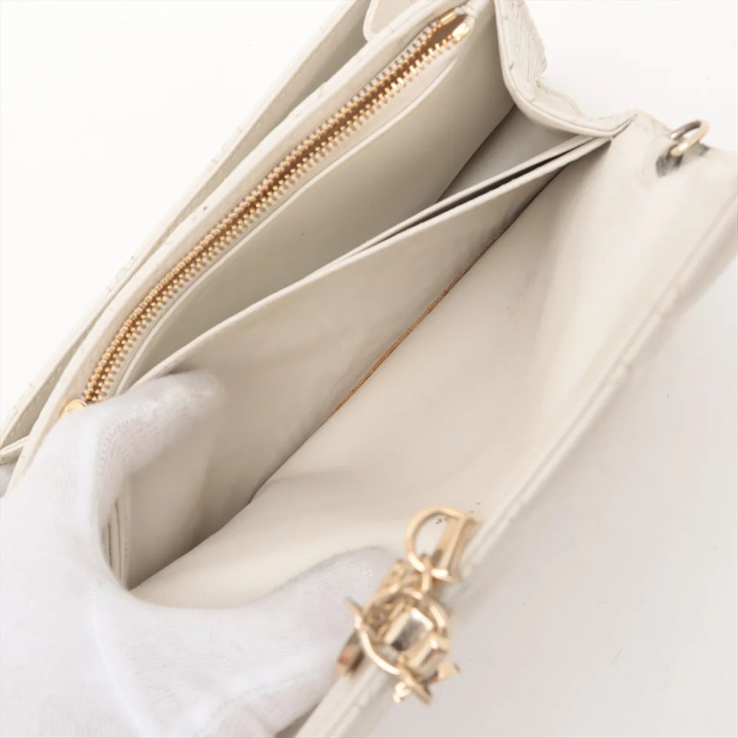 Dior Christian Dior Cannage Everyday Leather Chain Wallet Shoulder Bag