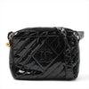 CHANEL bias stitch patent leather shoulder bag