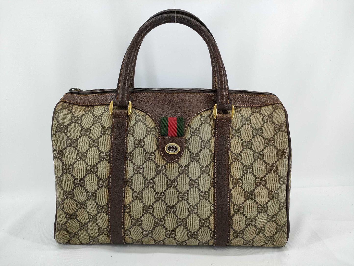 GUCCI GG Supreme Gucci Boston Bag Sherry Boston Bag