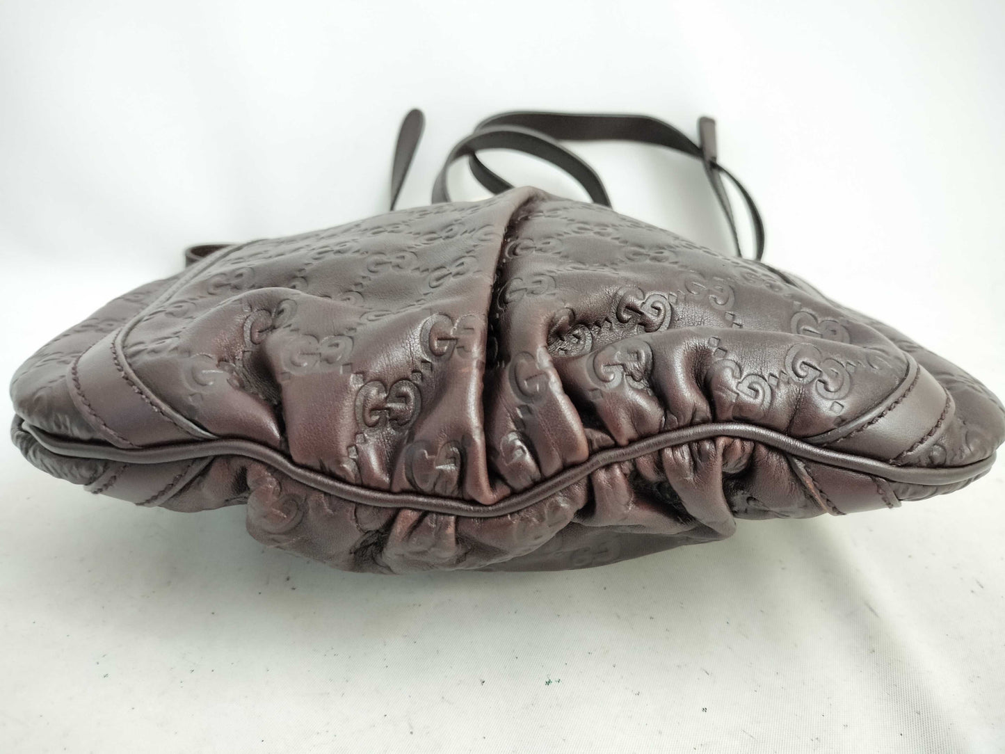 GUCCI Guccissima Leather Shoulder Bag with Abby Logo 203257