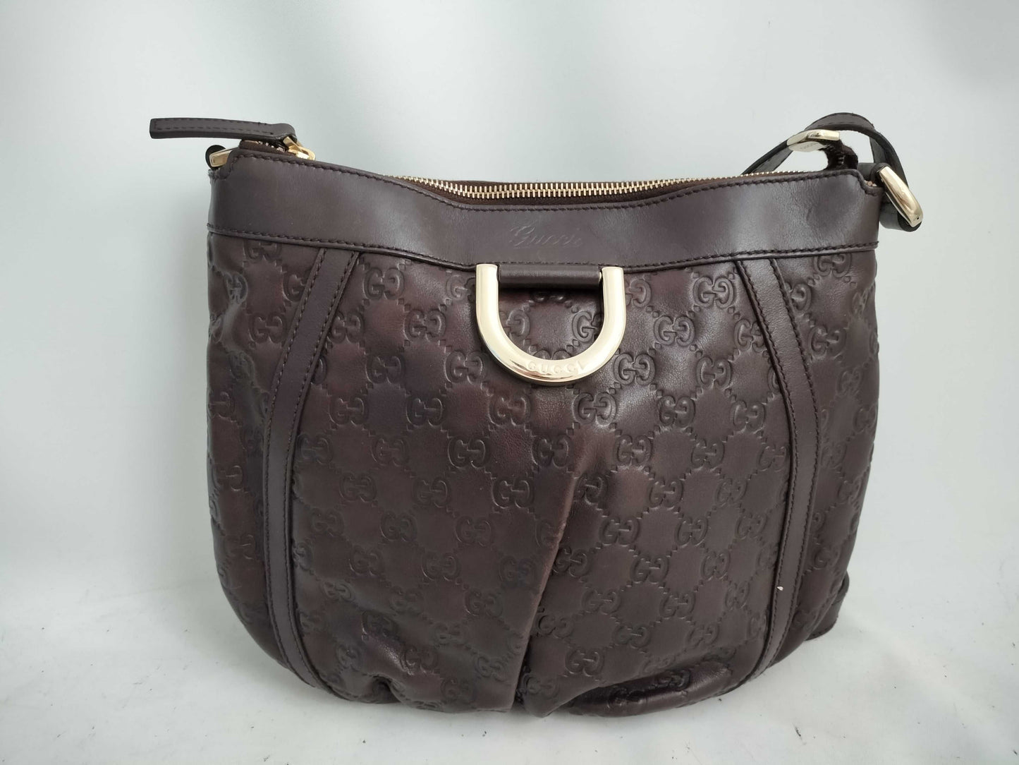 GUCCI Guccissima Leather Shoulder Bag with Abby Logo 203257