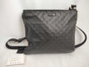 GUCCI Guccissima Leather Shoulder Bag with GG Pattern and Logo Plate 201446