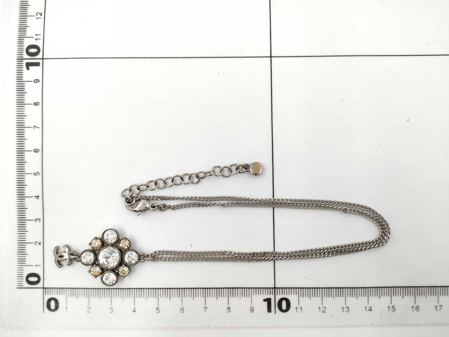 CHANEL CHANEL Rhinestone Coco Mark Necklace C11V Necklace