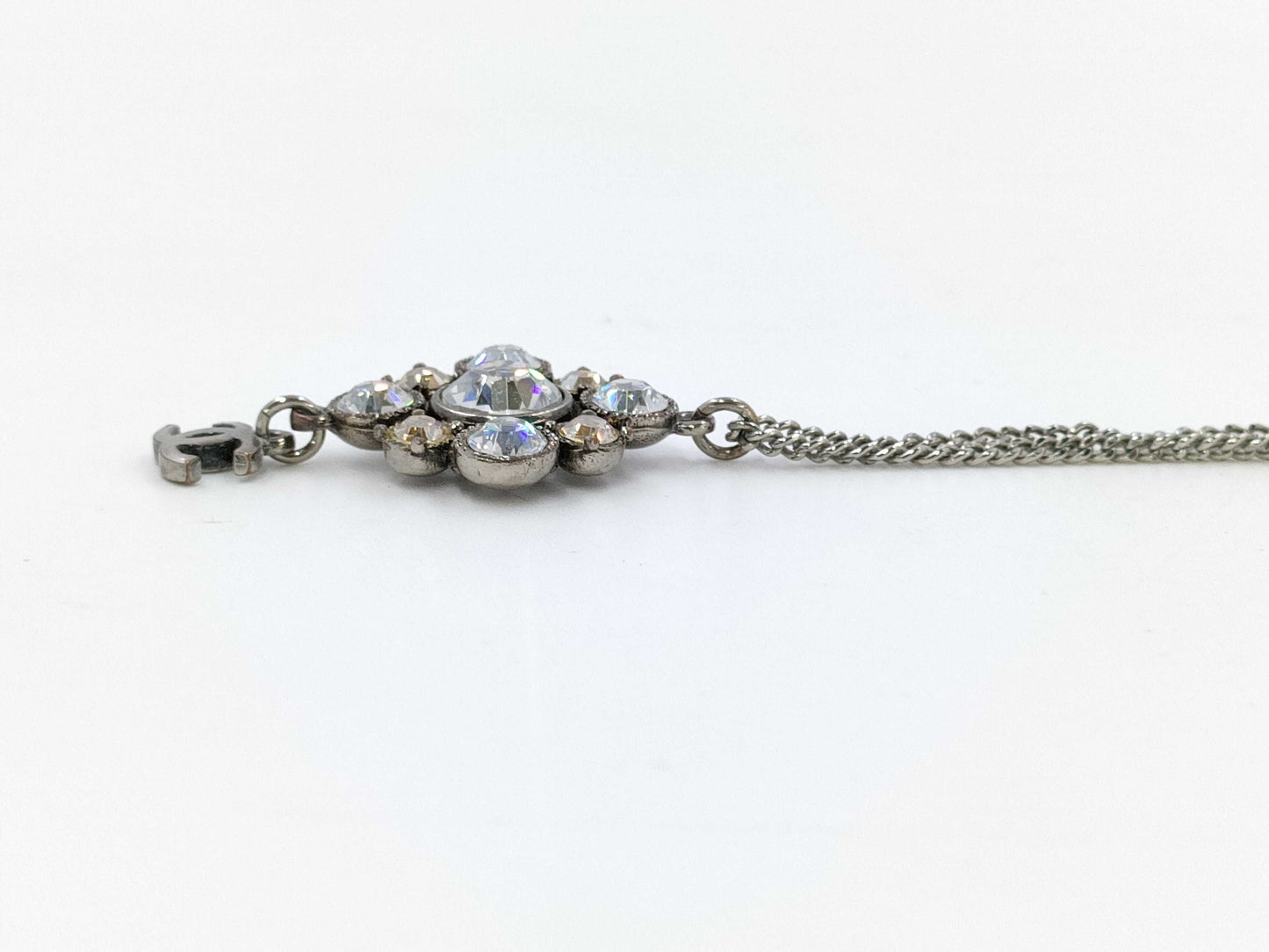 CHANEL CHANEL Rhinestone Coco Mark Necklace C11V Necklace