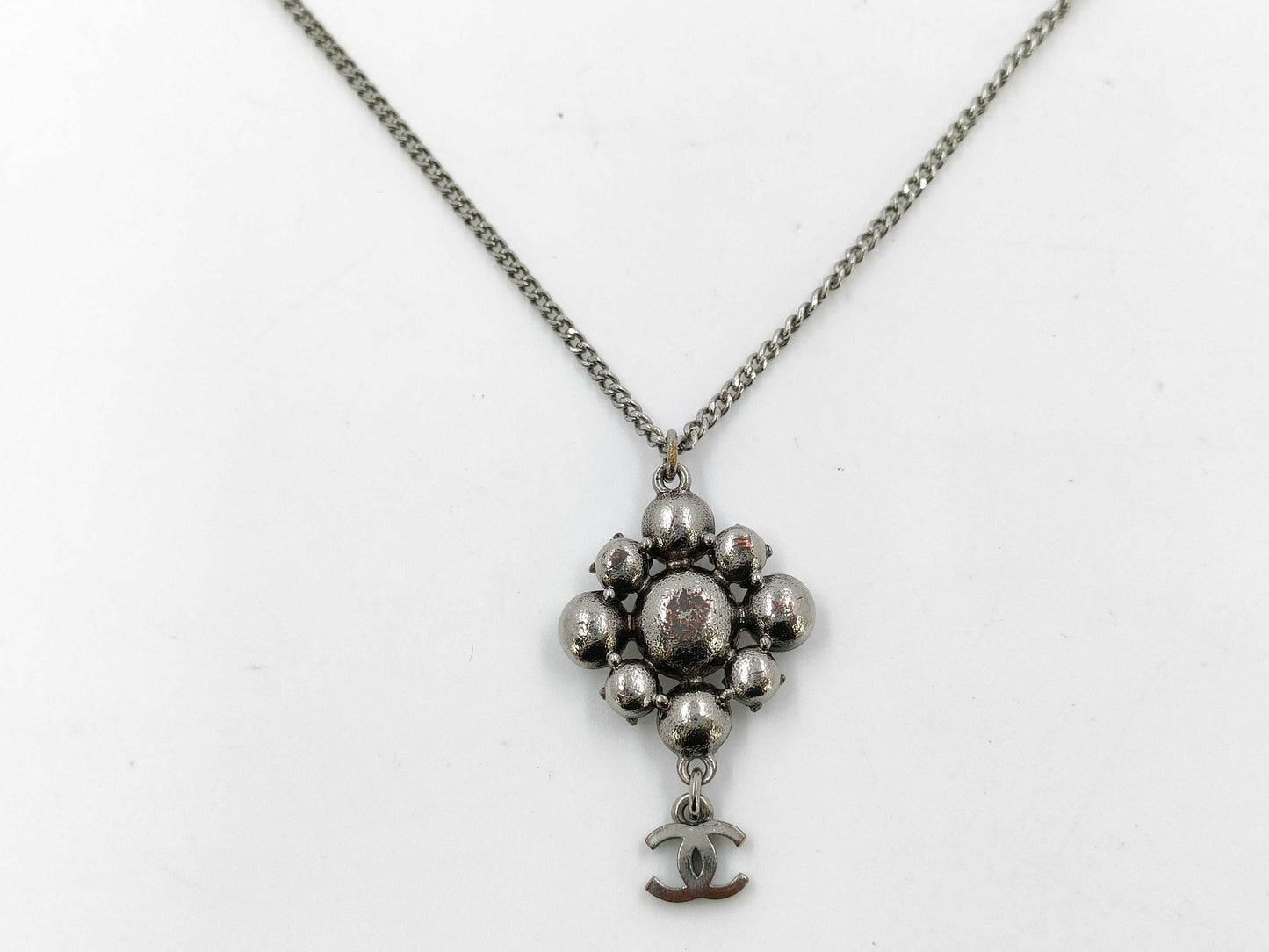 CHANEL CHANEL Rhinestone Coco Mark Necklace C11V Necklace