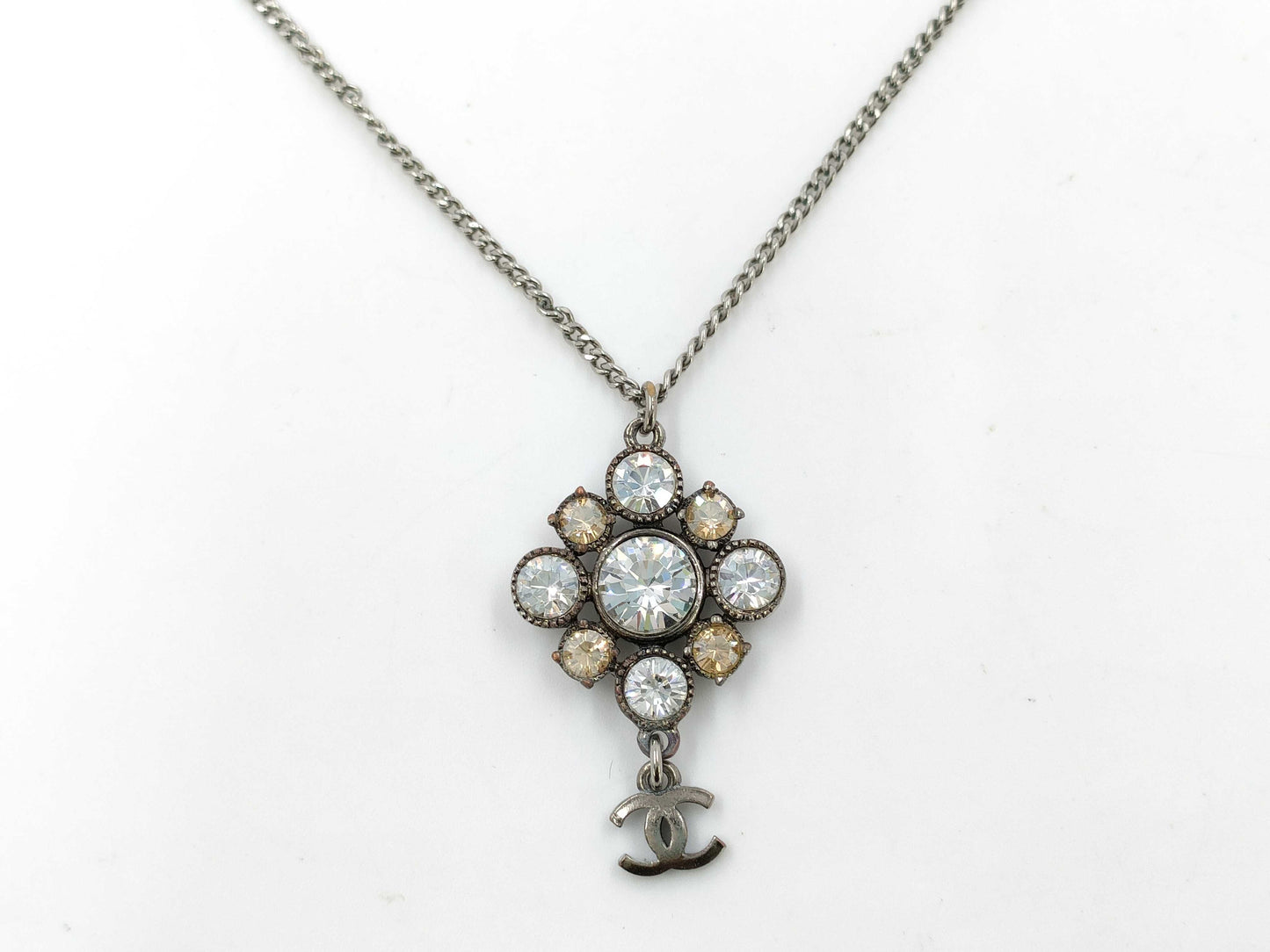 CHANEL CHANEL Rhinestone Coco Mark Necklace C11V Necklace