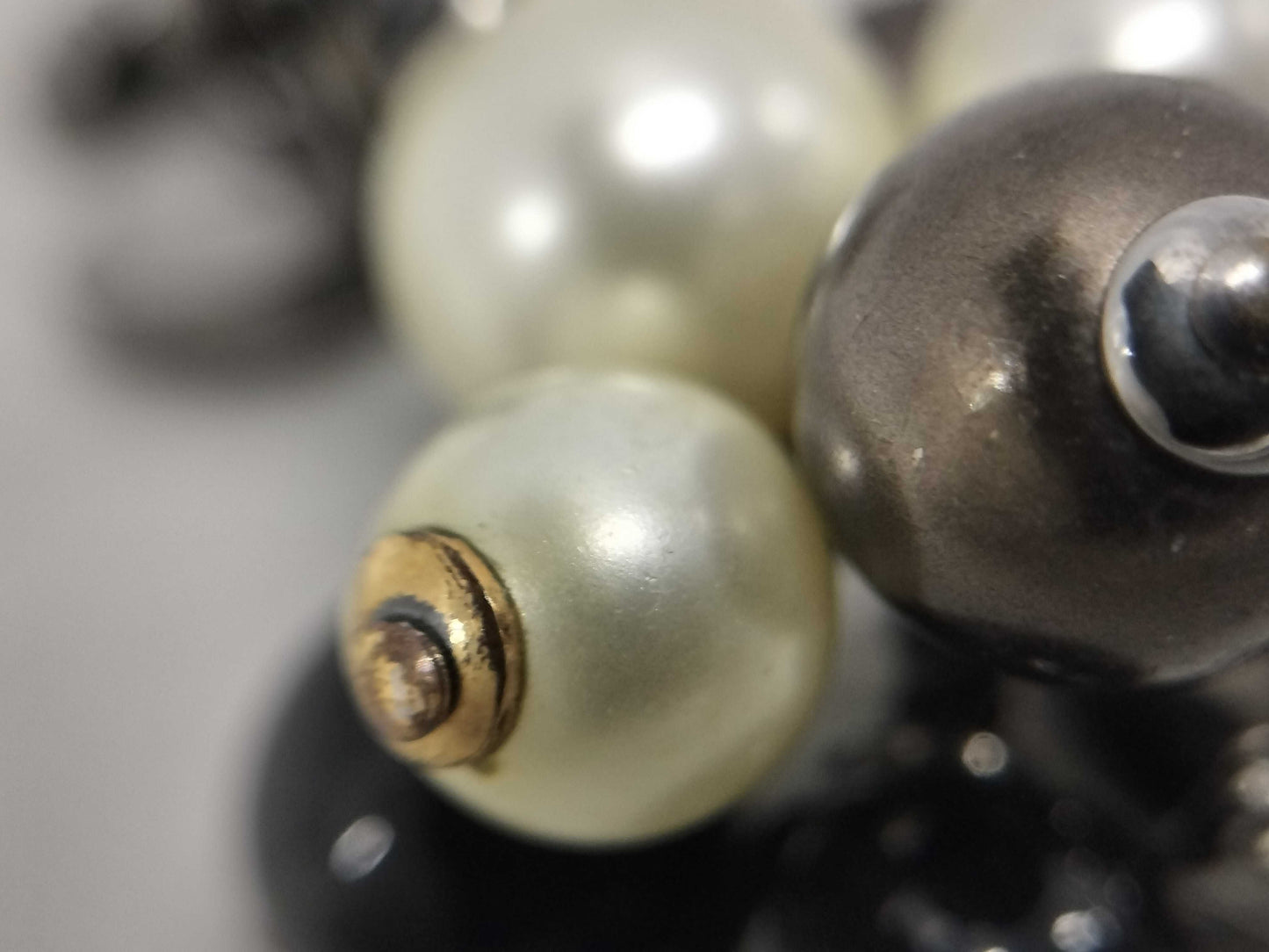 CHANEL CHANEL Swing Coco Mark Mixed Pearl Rhinestone 04A Earrings