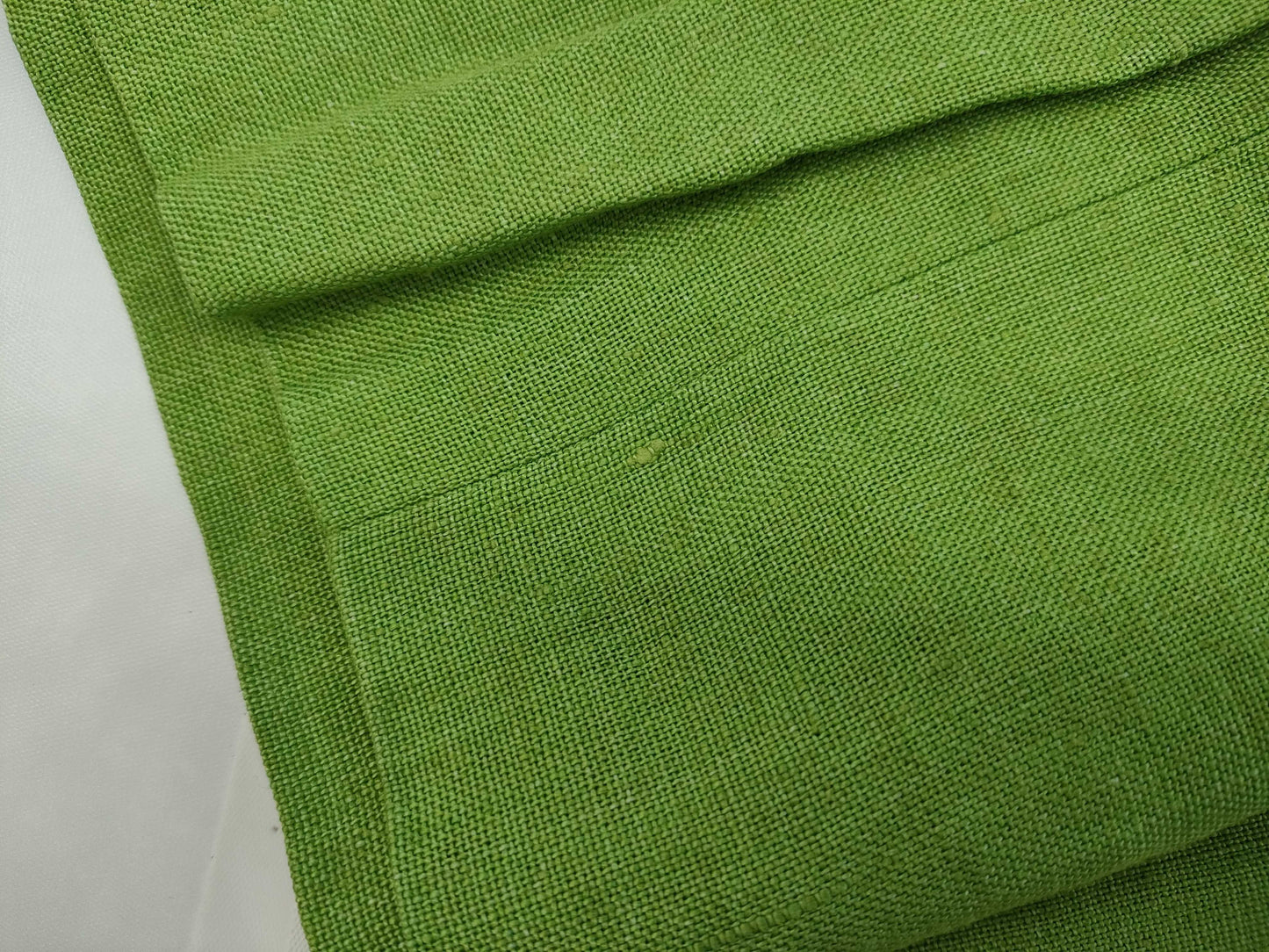 CHANEL CHANEL Dress P07001V04682 96P #38 Coco Mark Button Green 100% Linen Dress