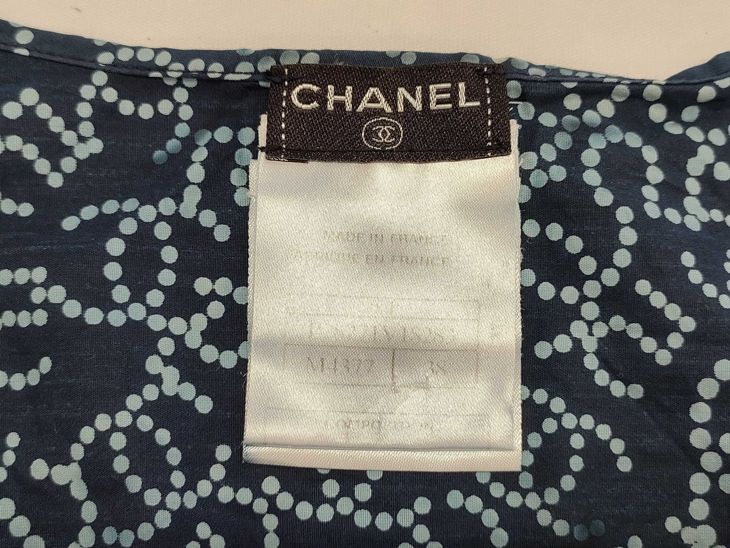 CHANEL CHANEL Sleeveless Shirt Tops P28271V18283 06P #38 Coco Mark All-Over Print Navy Tops