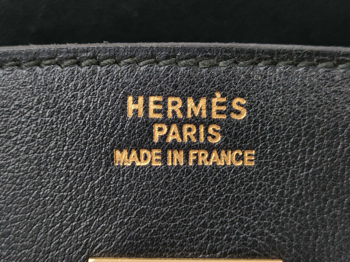 HERMES Birkin 35 Black Veau Gulliver G Hardware ○Y Engraving Handbag