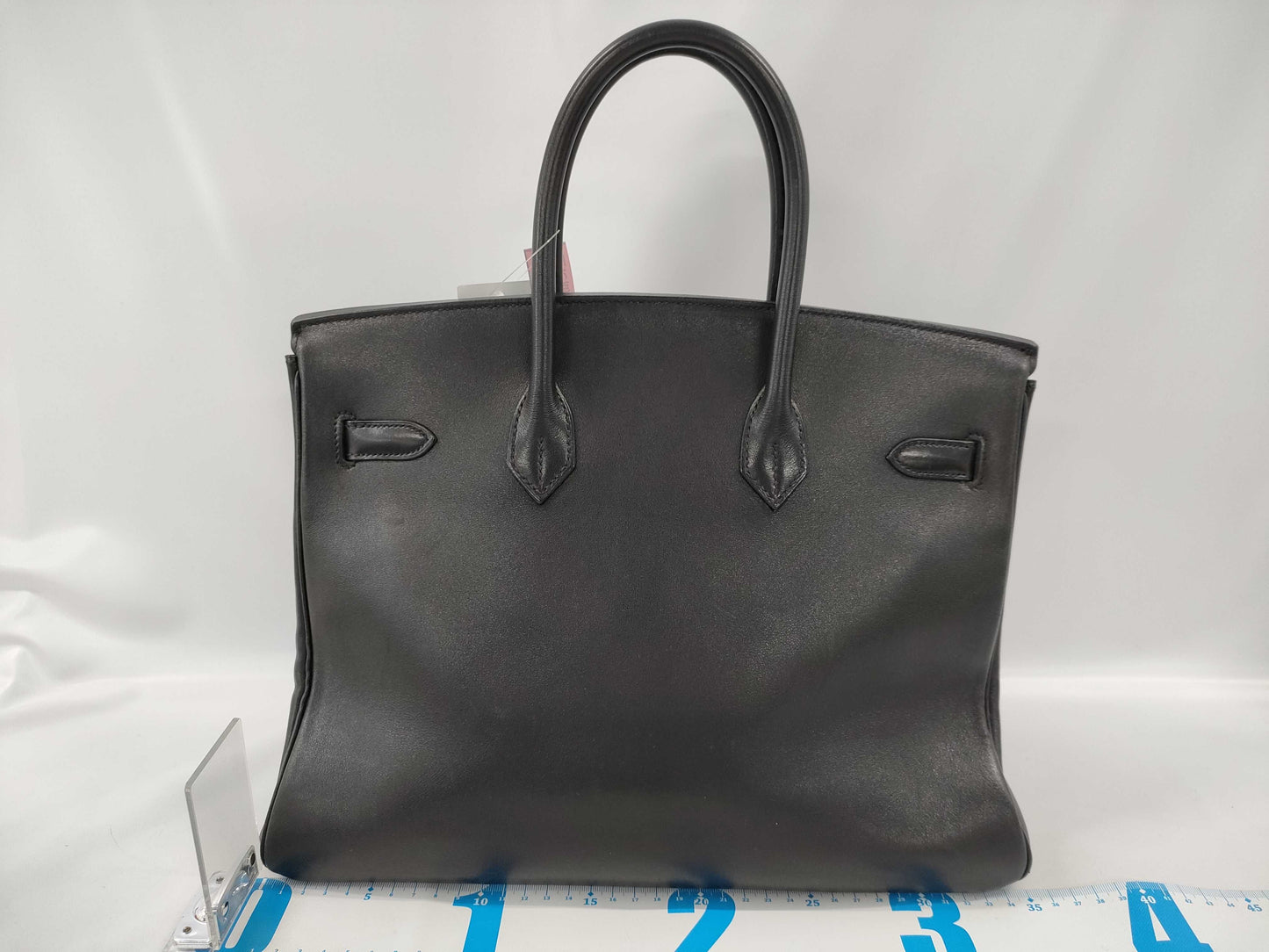 HERMES Birkin 35 Black Veau Gulliver G Hardware ○Y Engraving Handbag